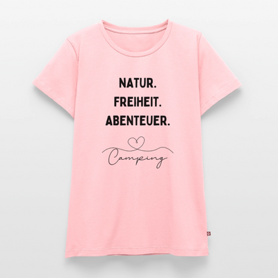 Natur Freiheit Abenteuer - Damen Camping T-Shirt - Rosa