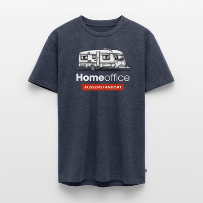Wohnwagen Homeoffice - Herren Camping T-Shirt - Jeansblau 