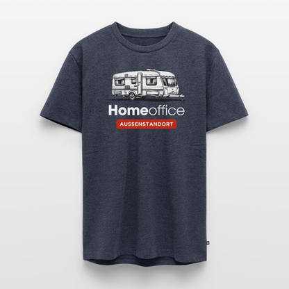 Wohnwagen Homeoffice - Herren Camping T-Shirt - Jeansblau 