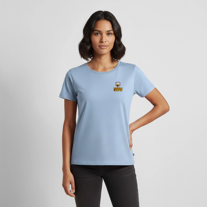 Vogelwuider Camper - Damen Camping T-Shirt - Hellblau