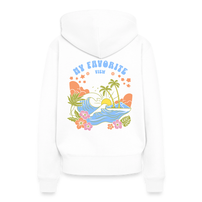 SS - My Favorite View - Damen Camping Hoodie - Weiß