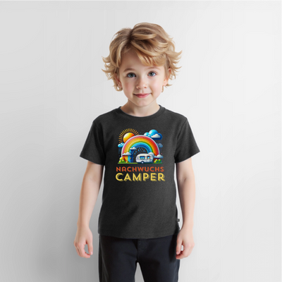Nachwuchs Camper - Kinder Camping T-Shirt - Anthrazit meliert