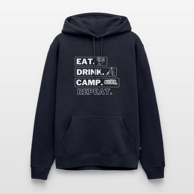 Eat Drink Camp - Herren Camping Hoodie - Wohnwagen - Navy