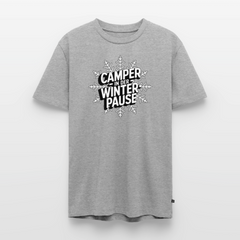 Camper in Winterpause - Herren Camping T-Shirt - Grau meliert