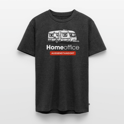 Wohnwagen Homeoffice - Herren Camping T-Shirt - Anthrazit meliert