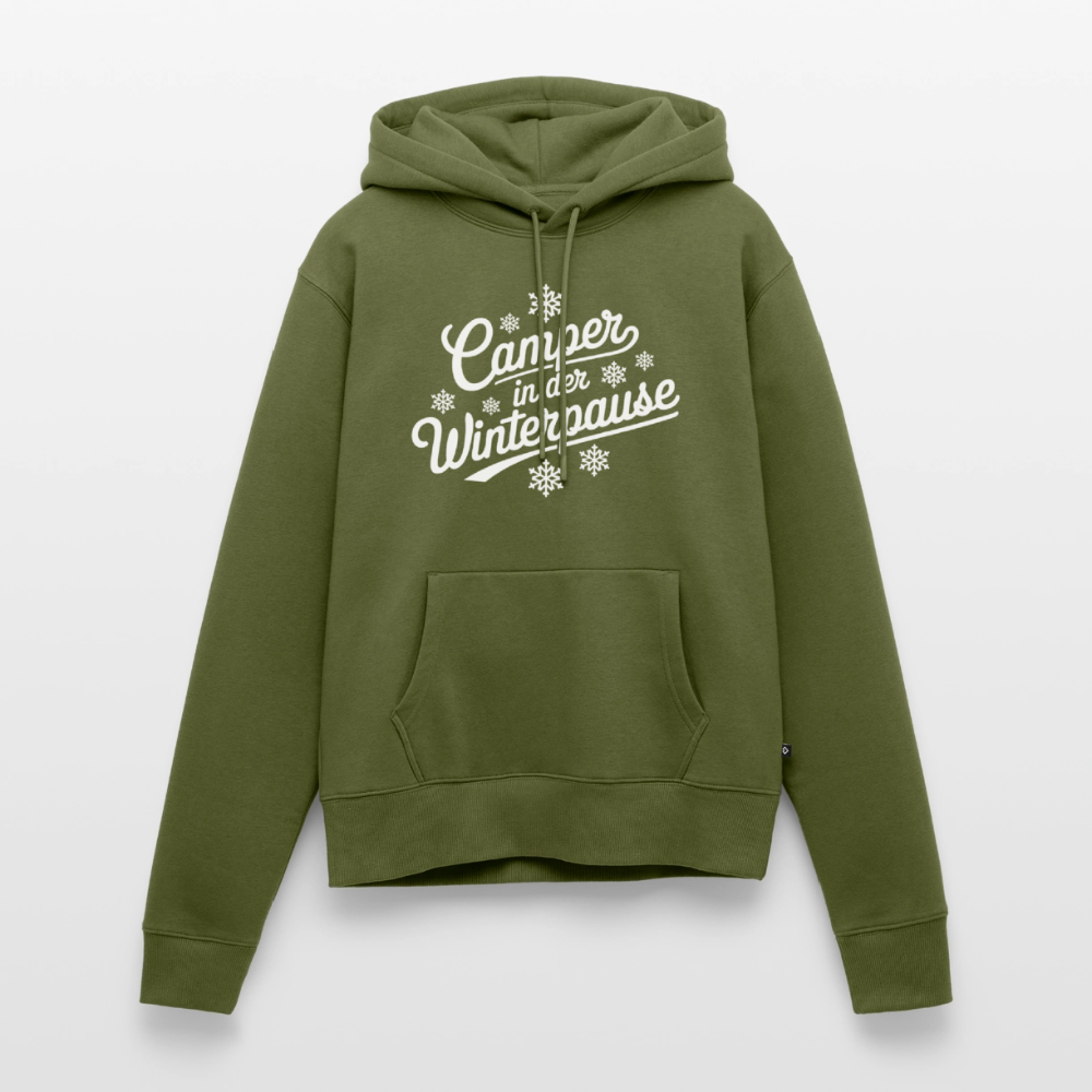 Camper im Winter - Damen Camping Hoodie - Khaki