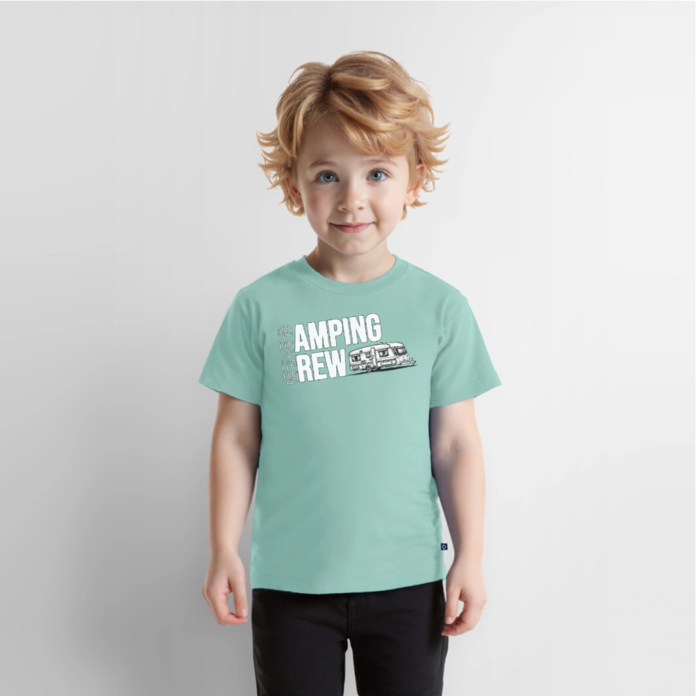 Wohnwagen Camping Crew - Kinder Camping T-Shirt - Mint 