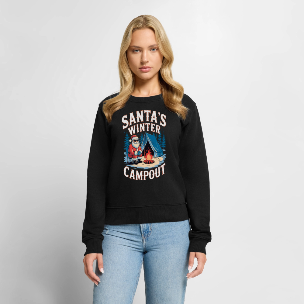 Santas Campout - Damen Camping Sweatshirt - Schwarz