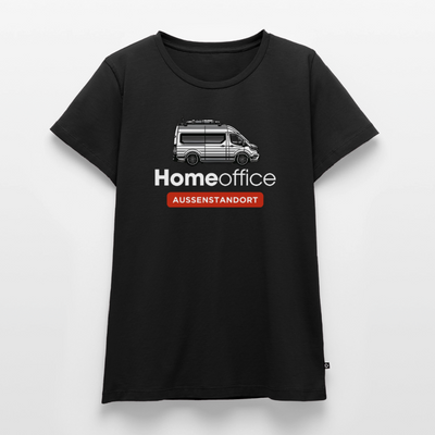 Vanlife Homeoffice - Damen Camping T-Shirt - Schwarz