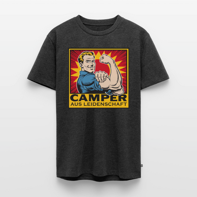Starke Camper- Herren Camping T-Shirt - Anthrazit meliert