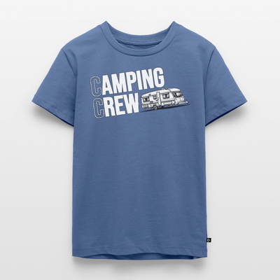 Wohnwagen Camping Crew - Kinder Camping T-Shirt - Taubenblau