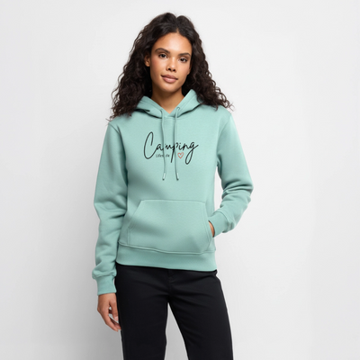 Camping Lifestyle Liebe - Damen Camping Hoodie - Mint