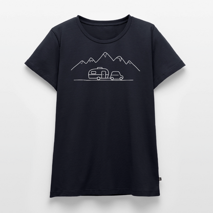 Keep it simple - Damen Camping T-Shirt - Navy