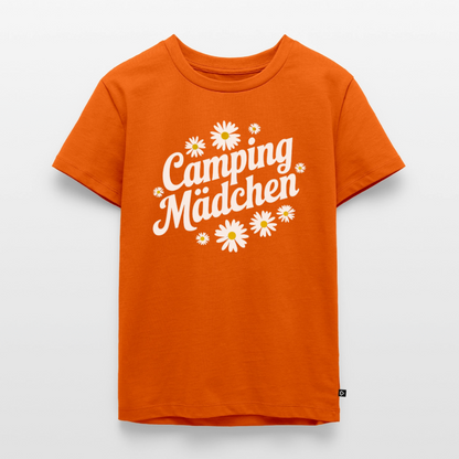 Camping Mädchen - Kinder Camping T-Shirt - Orange 