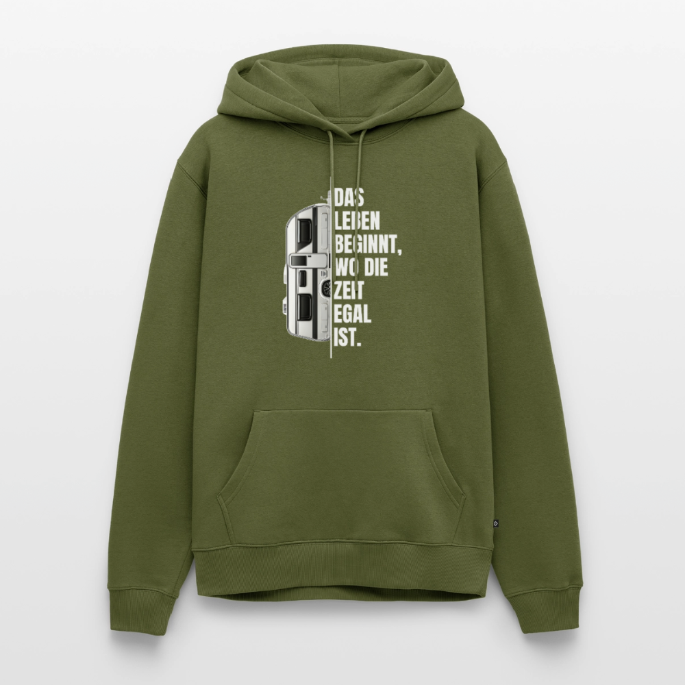 Camping ist Zeitlos - Herren Camping Hoodie - Wohnwagen - Khaki