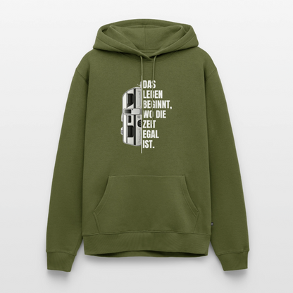 Camping ist Zeitlos - Herren Camping Hoodie - Wohnwagen - Khaki