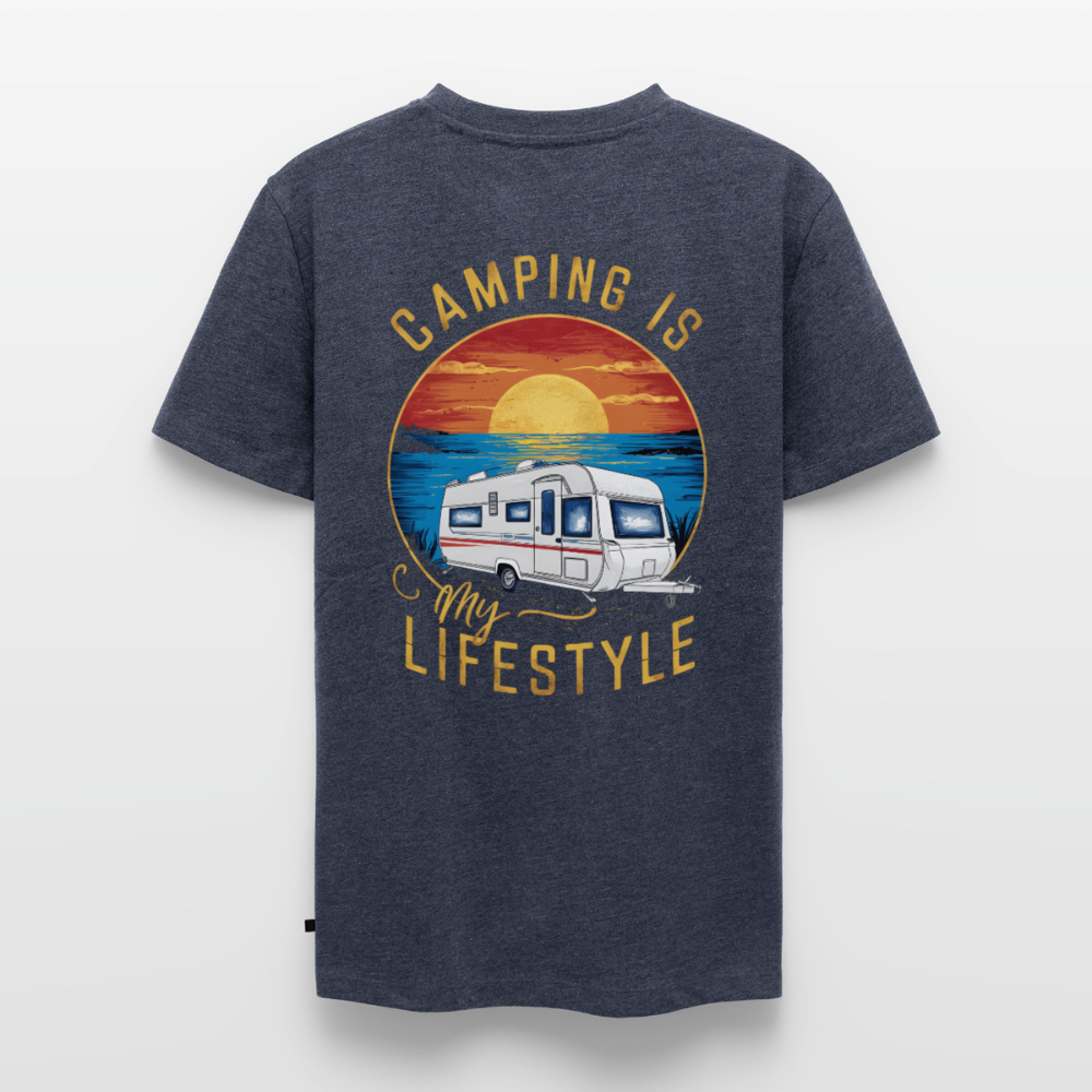 Camping my Lifestyle - Herren Camping T-Shirt - Jeansblau 