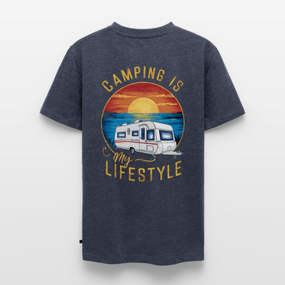 Camping my Lifestyle - Herren Camping T-Shirt - Jeansblau 