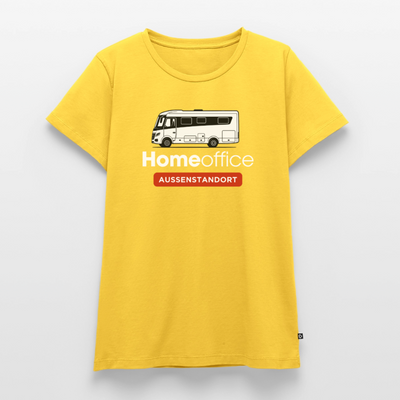 Vollintegriert Homeoffice - Damen Camping T-Shirt - Sonnengelb