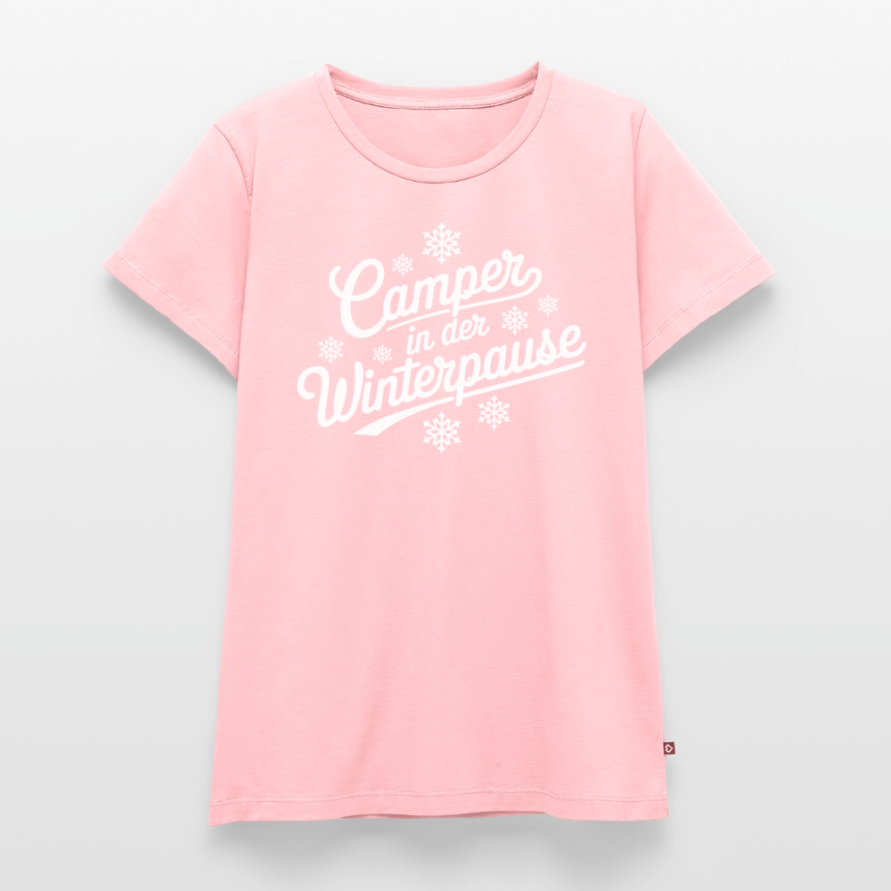 Camper im Winter - Damen Camping T-Shirt - Rosa