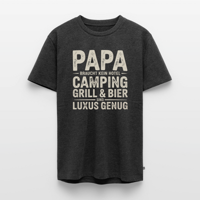 Väter sind Helden - Herren Camping T-Shirt - Anthrazit meliert