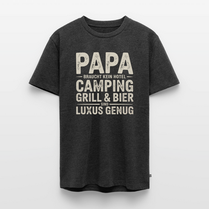 Väter sind Helden - Herren Camping T-Shirt - Anthrazit meliert