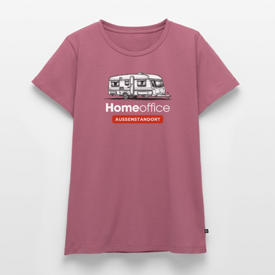 Wohnwagen Homeoffice - Damen Camping T-Shirt - Mauve