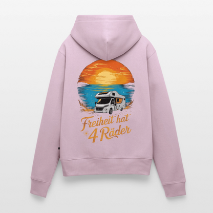 SS - Freiheit hat 4 Räder - Damen Camping Hoodie - Wohnmobil - Altrosa