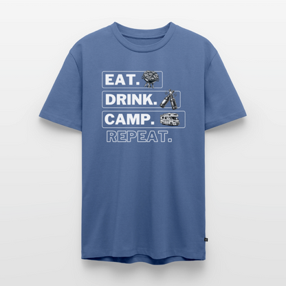 Eat Drink Camp - Herren Camping T-Shirt - Wohnmobil - Taubenblau