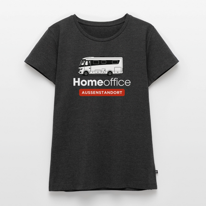 Vollintegriert Homeoffice - Damen Camping T-Shirt - Anthrazit meliert