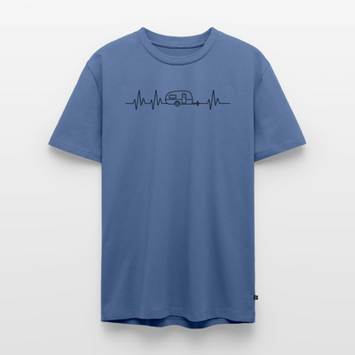 Herzschlag EKG Wohnwagen - Herren Camping T-Shirt - Taubenblau