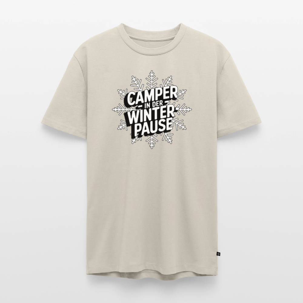 Camper in Winterpause - Herren Camping T-Shirt - Beige