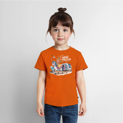 Camping Prinzessin - Kinder Camping T-Shirt - Orange 