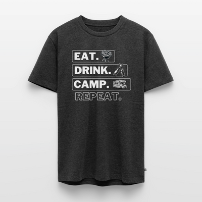 Eat Drink Camp - Herren Camping T-Shirt - Wohnmobil - Anthrazit meliert