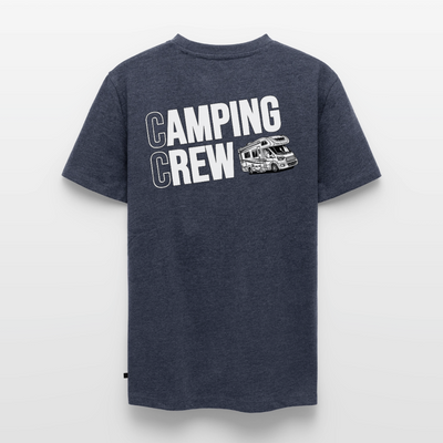Wohnmobil Camping Crew - Herren Camping T-Shirt - Rückendruck - Jeansblau 