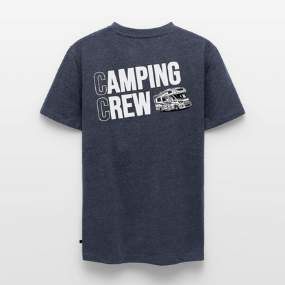 Wohnmobil Camping Crew - Herren Camping T-Shirt - Rückendruck - Jeansblau 