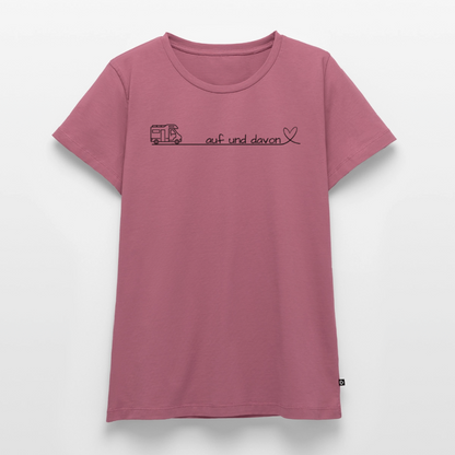 Auf und Davon - Damen Camping T-Shirt - Wohnmobil - Mauve