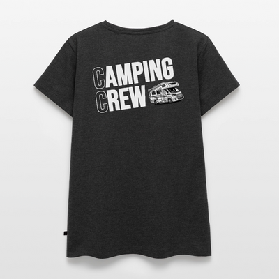 Wohnmobil Camping Crew - Damen Camping T-Shirt - Anthrazit meliert