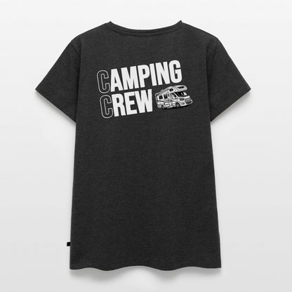 Wohnmobil Camping Crew - Damen Camping T-Shirt - Anthrazit meliert