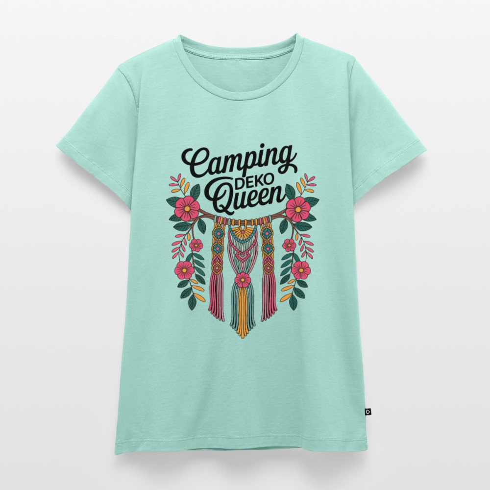 Camping Deko Queen - Damen Camping T-Shirt - Mint 