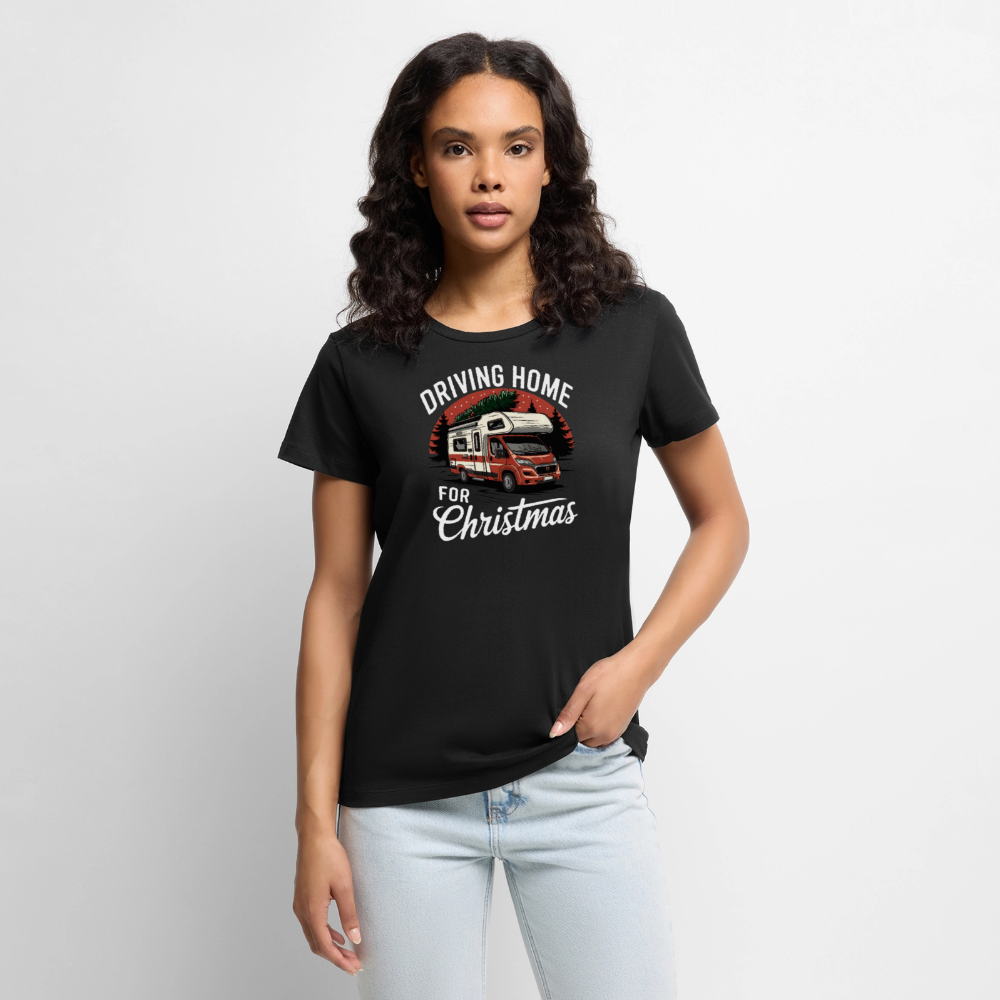 Driving Home - Damen Camping T-Shirt - Schwarz