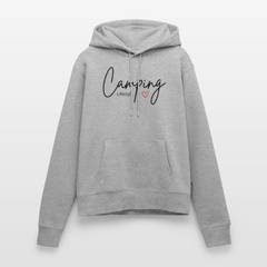 Camping Lifestyle Liebe - Damen Camping Hoodie - Grau meliert