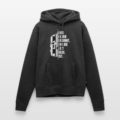 SPOD - Camping ist Zeitlos - Damen Camping Hoodie - Wohnwagen - Anthrazit meliert