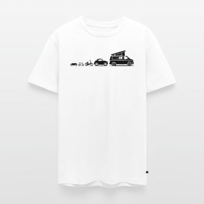 Evolution Bulli - Herren Camping T-Shirt - Weiß