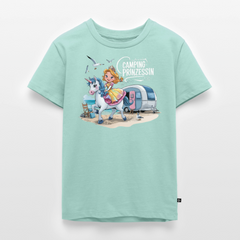 Camping Prinzessin - Kinder Camping T-Shirt - Mint 