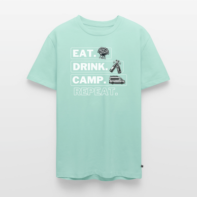 Eat Drink Camp - Herren Camping T-Shirt - Vanlife - Mint 