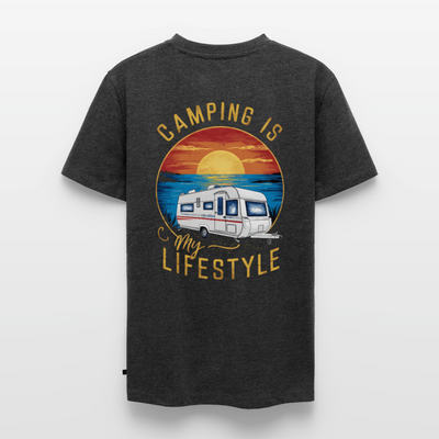 Camping my Lifestyle - Herren Camping T-Shirt - Anthrazit meliert