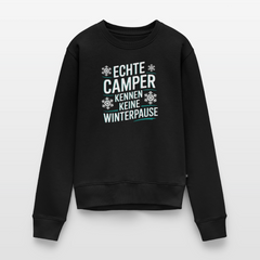 Camper ohne Winterpause - Damen Camping Sweatshirt - Schwarz