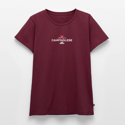 Wohnwagen Campingliebe - Damen Camping T-Shirt - Burgunderrot