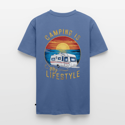 Camping my Lifestyle - Herren Camping T-Shirt - Taubenblau